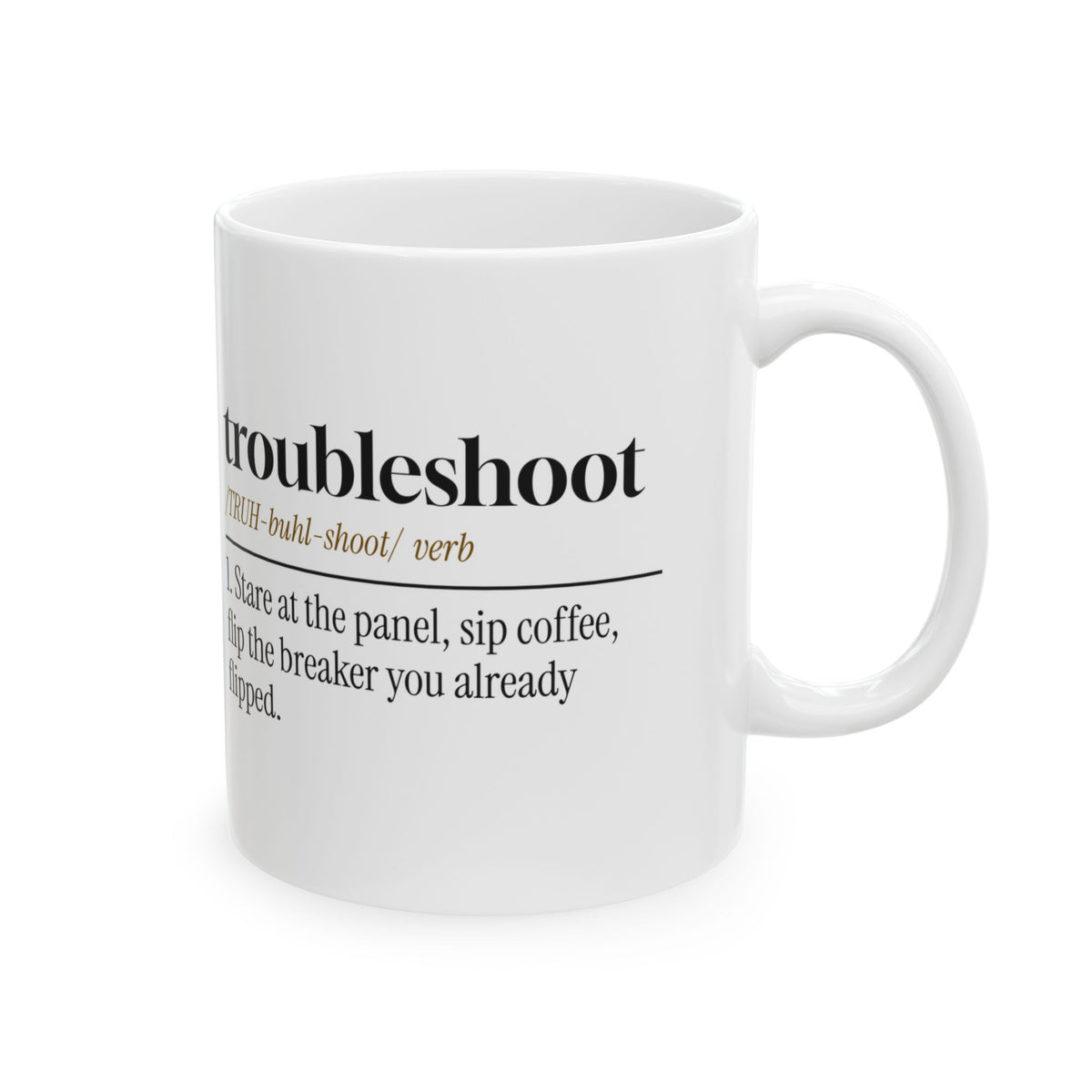 Troubleshoot Definition Coffee Mug For Electricians
