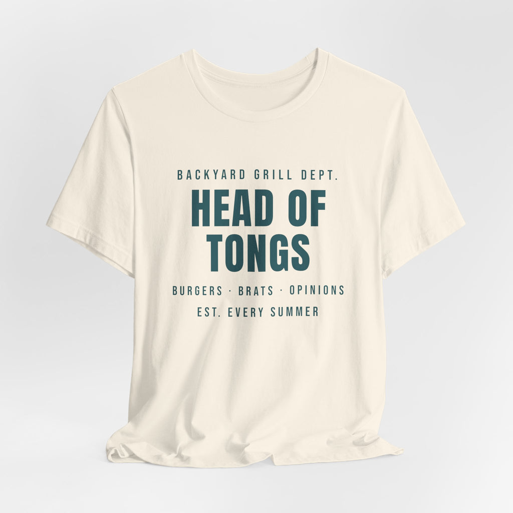Funny Grill Dad Shirt Head Of Tongs Backyard BBQ