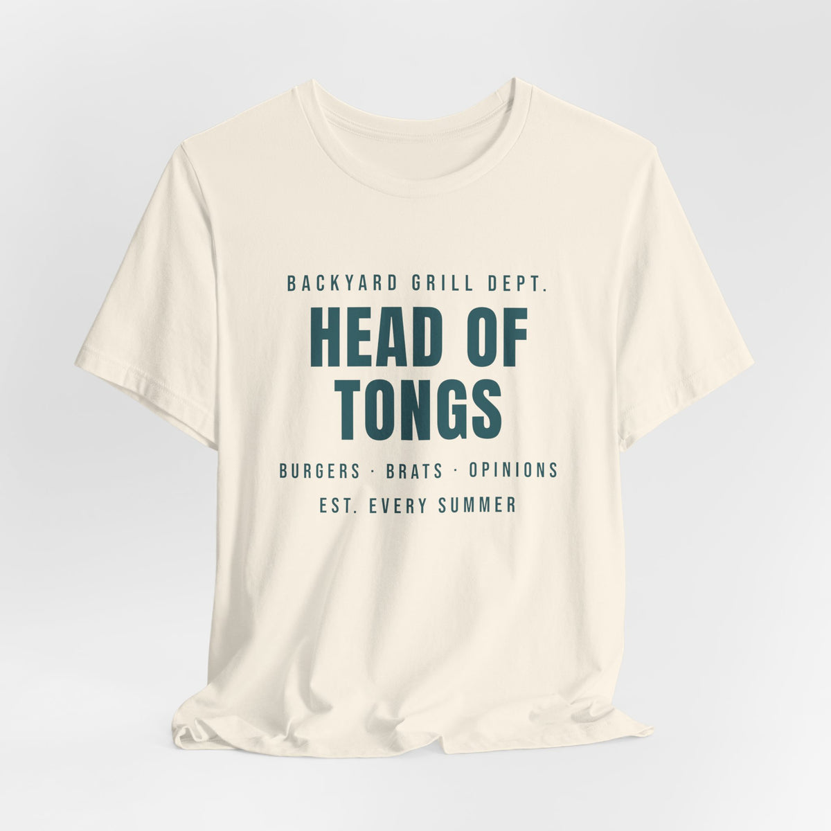 Funny Grill Dad Shirt Head Of Tongs Backyard BBQ