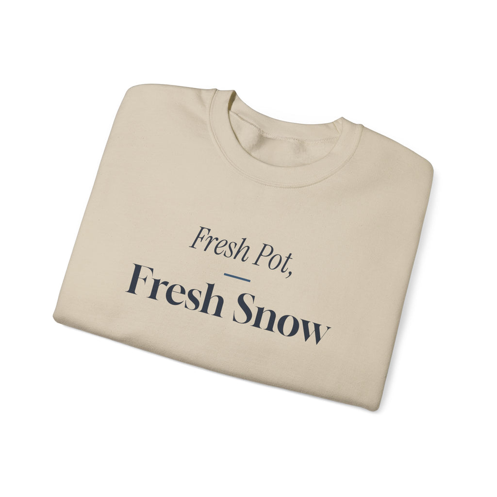 Christmas Sweatshirt Fresh Pot Fresh Snow Winter Morning