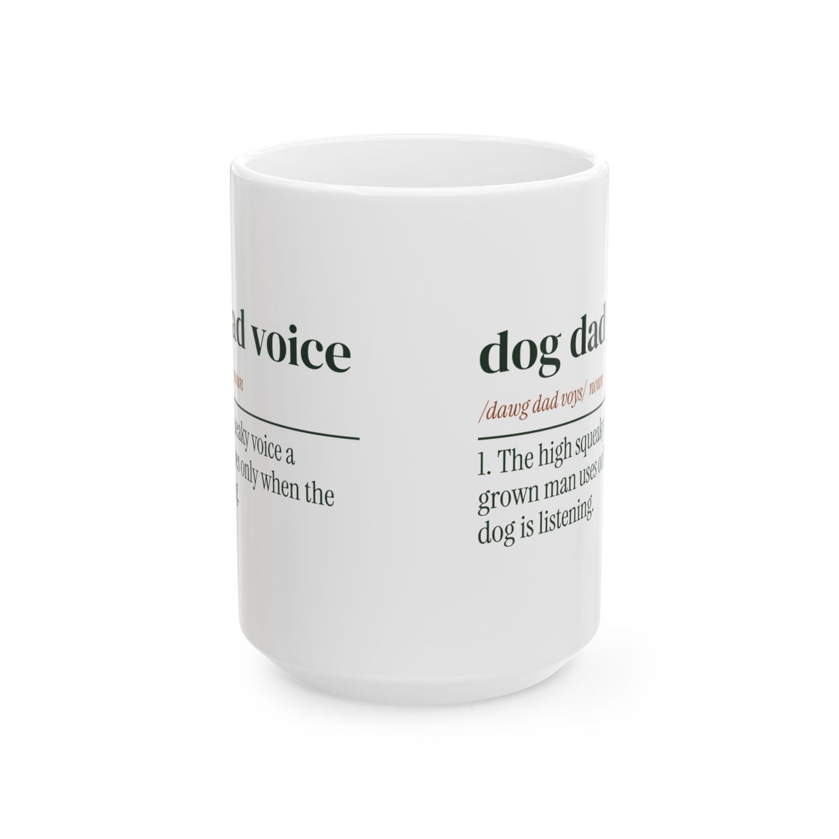 Funny Dog Dad Father's Day Coffee Mug Dog Dad Voice Dictionary