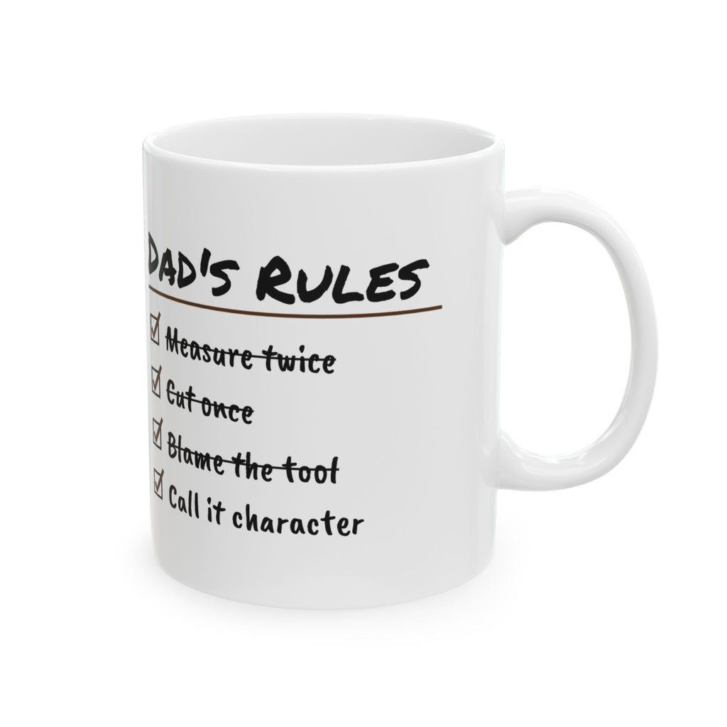 Funny Dad Coffee Mug Dads Rules Checklist For Dads
