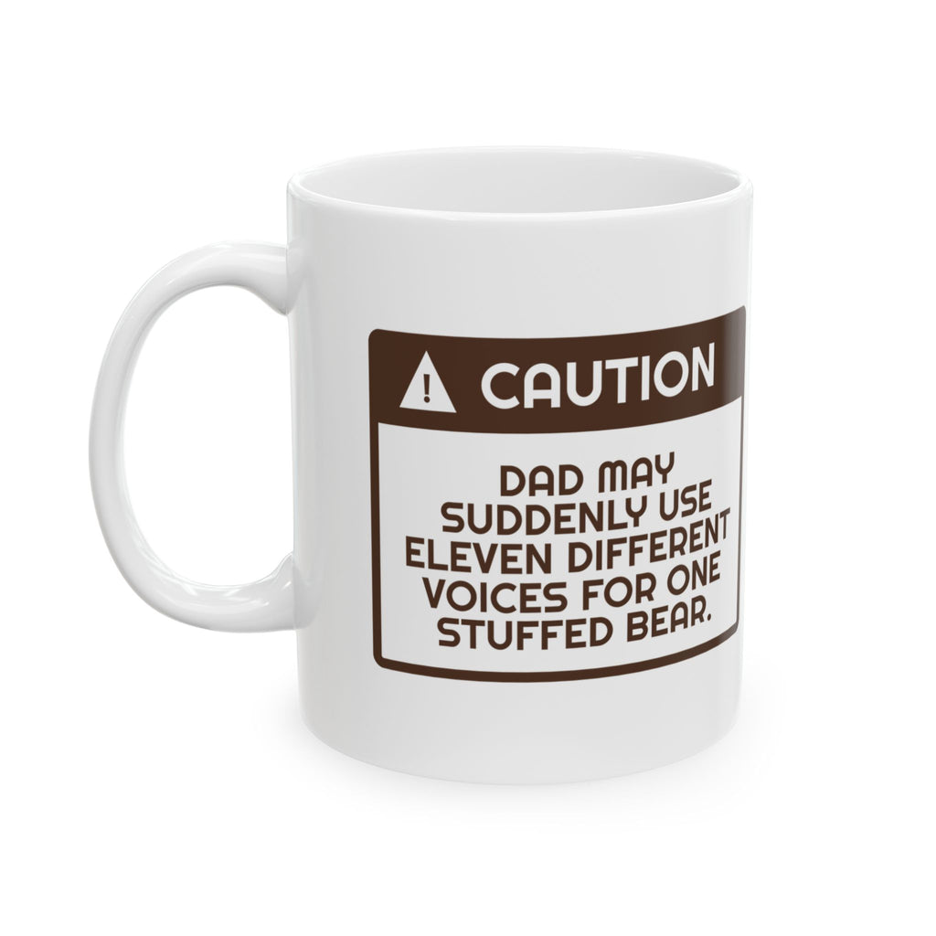 New Dad Mug Caution Eleven Silly Voices For Dads