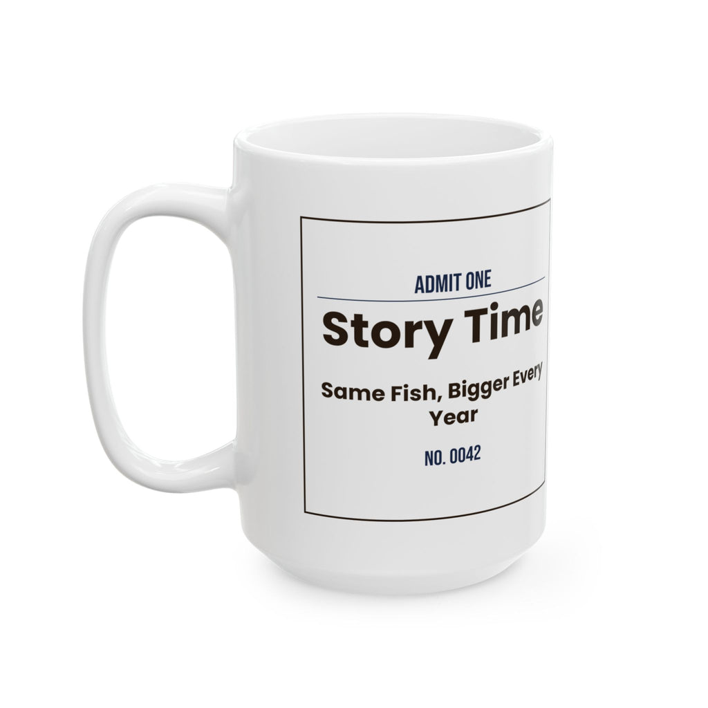Funny Grandpa Story Time Ticket Coffee Mug For Grandpa