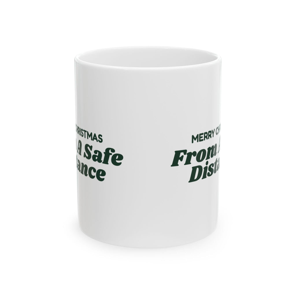 Funny Introvert Christmas Coffee Mug Merry Christmas From A Safe Distance