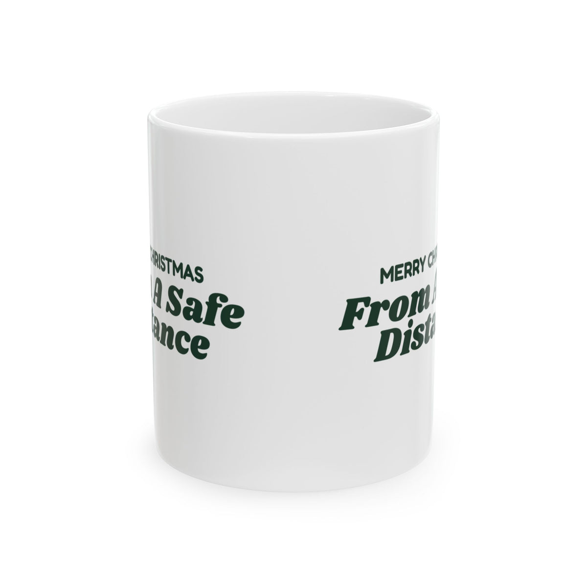 Funny Introvert Christmas Coffee Mug Merry Christmas From A Safe Distance