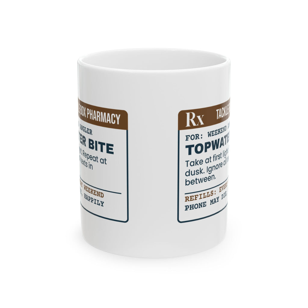 Funny Fishing Coffee Mug Topwater Bite Prescription For Anglers