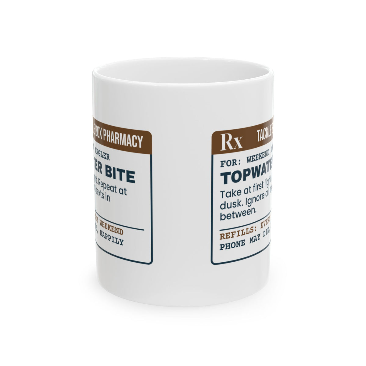 Funny Fishing Coffee Mug Topwater Bite Prescription For Anglers