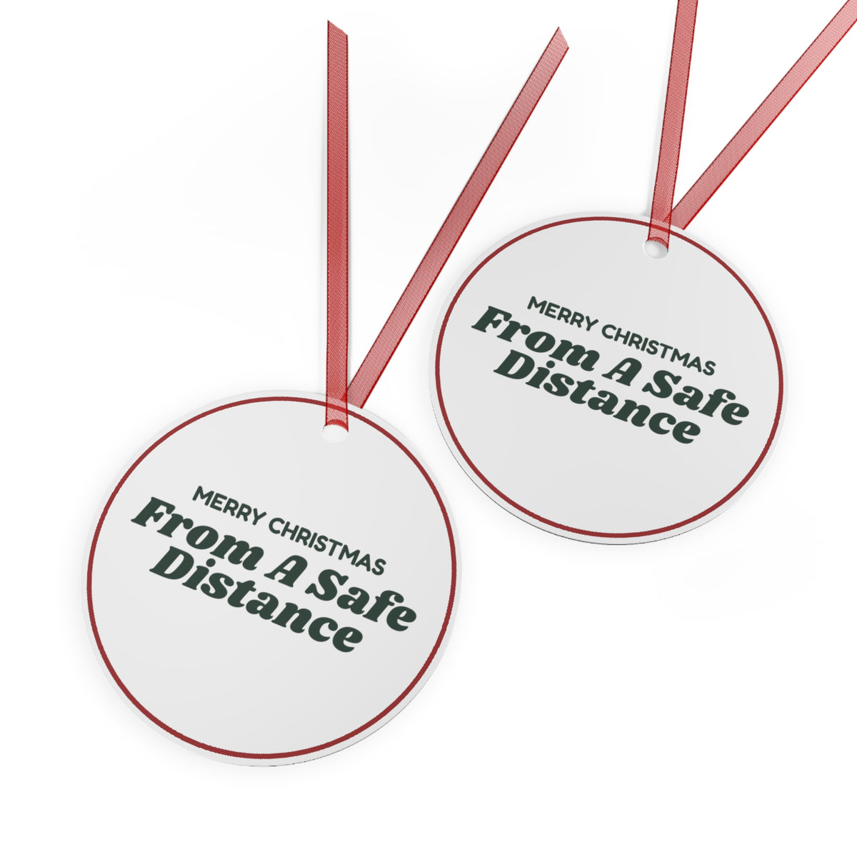 Funny Christmas Ornament Merry Christmas From A Safe Distance