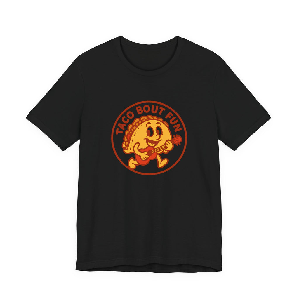 Taco Bout Fun Funny Retro Taco Pun Shirt