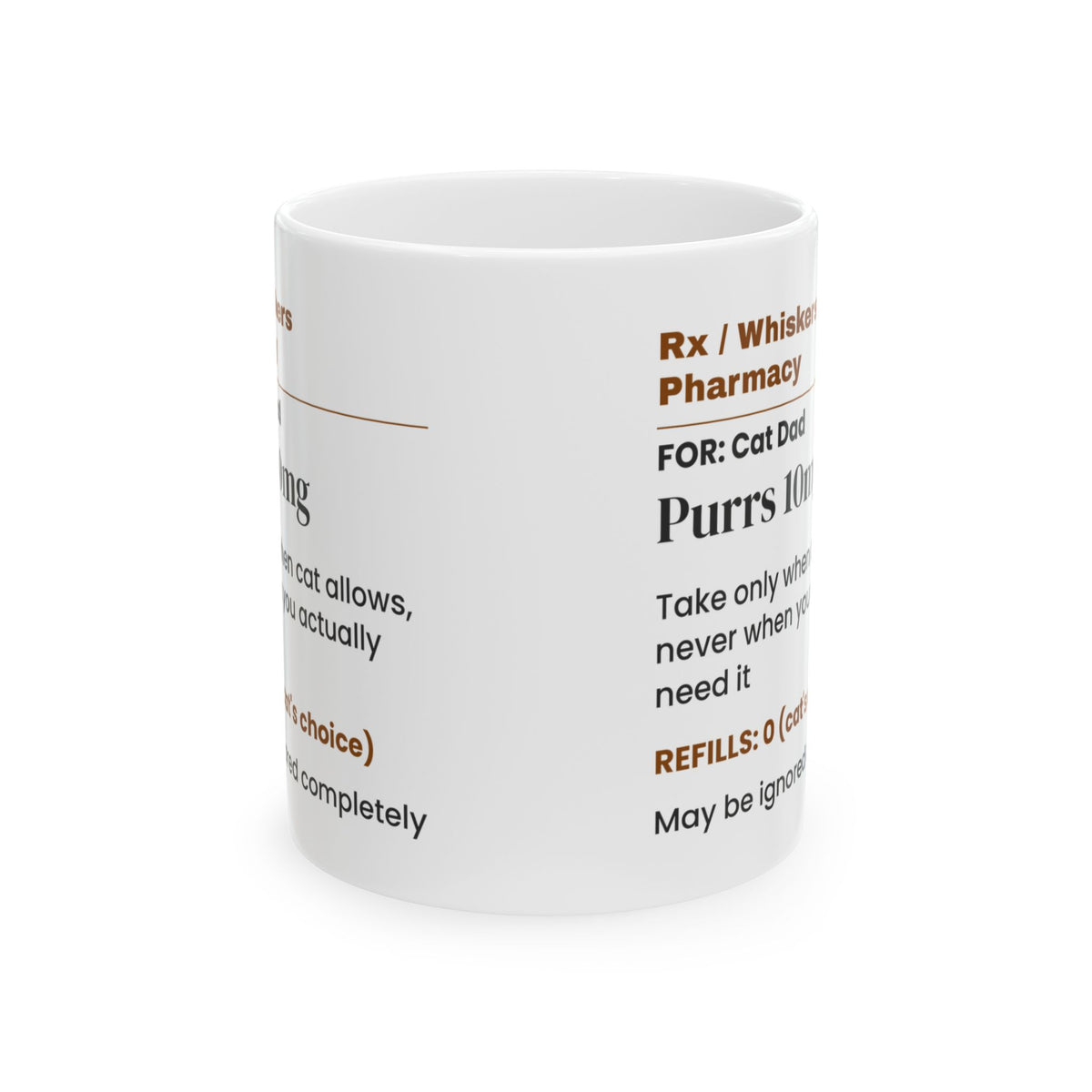 Funny Cat Valentine Coffee Mug Purr Prescription For Cat Dads