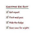 Funny Christmas Eve Nurse Sticker Hide The Fudge Checklist