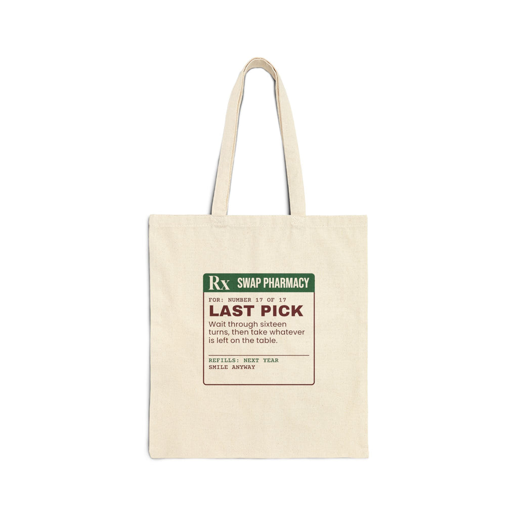 Funny White Elephant Tote Bag Last Pick Whatever Is Left Prescription