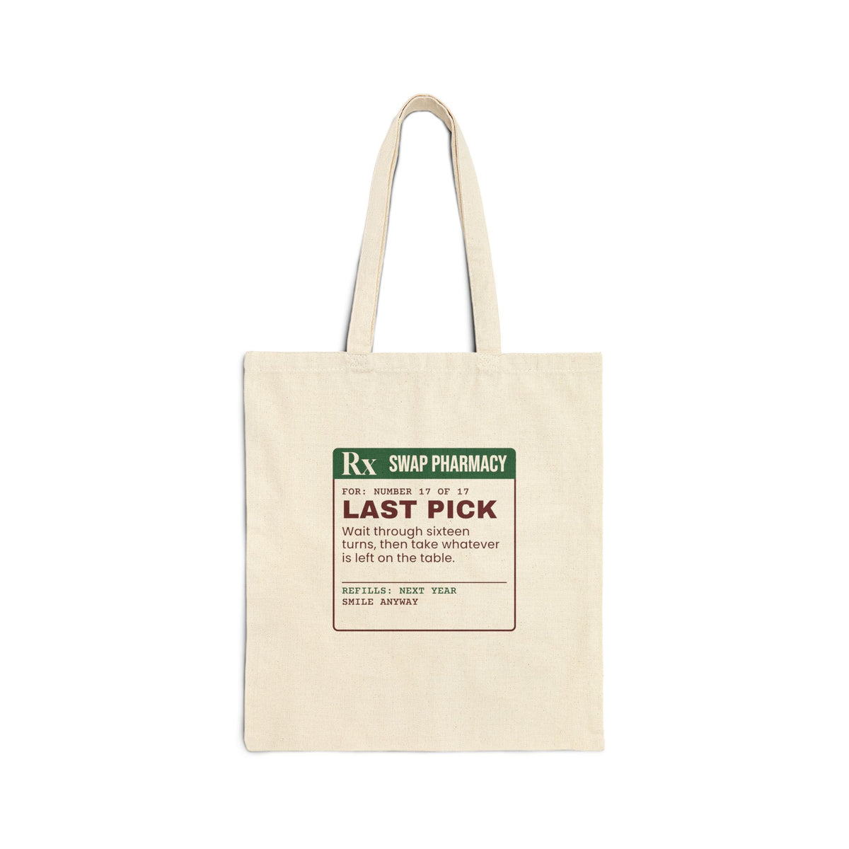 Funny White Elephant Tote Bag Last Pick Whatever Is Left Prescription