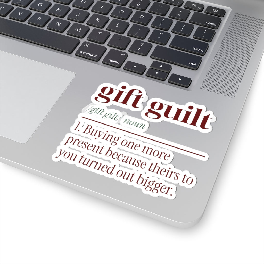 Funny Christmas Shopping Sticker Buying One More Definition