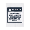 Funny Christmas Nurse Throw Blanket 31 Merry Christmases Before 9 AM