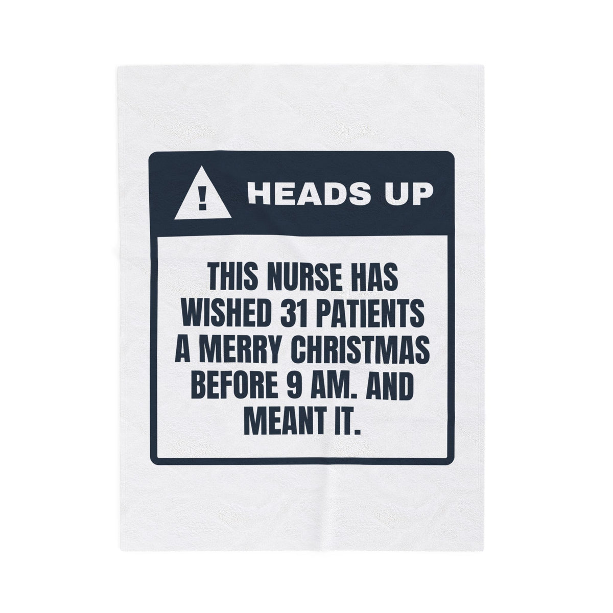 Funny Christmas Nurse Throw Blanket 31 Merry Christmases Before 9 AM
