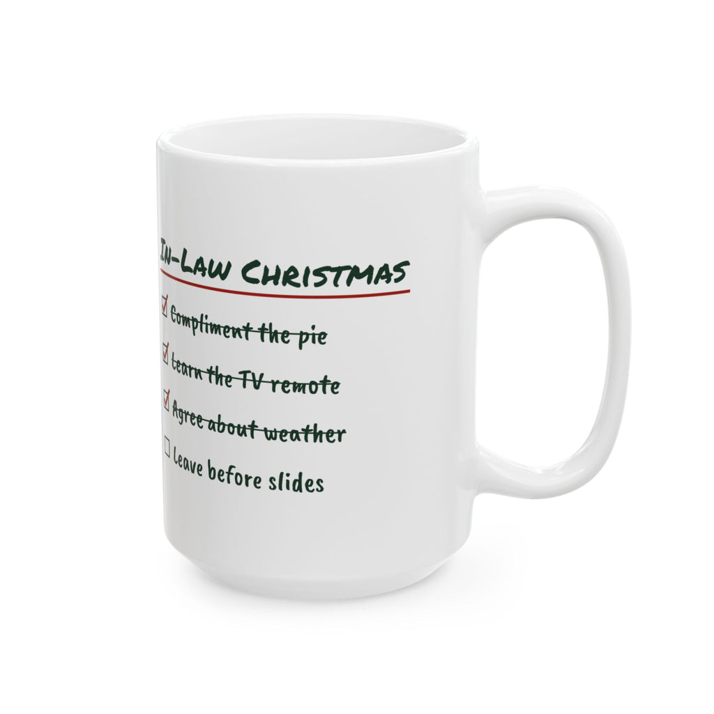 Funny In-Laws Christmas Coffee Mug In-Law Christmas Checklist