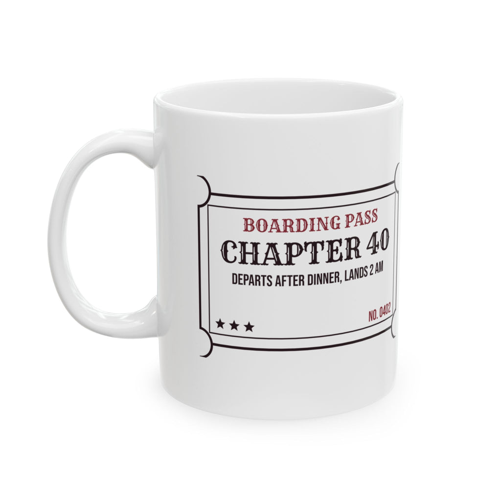 Reading Coffee Mug Departs After Dinner Late Night Book Lover Ticket