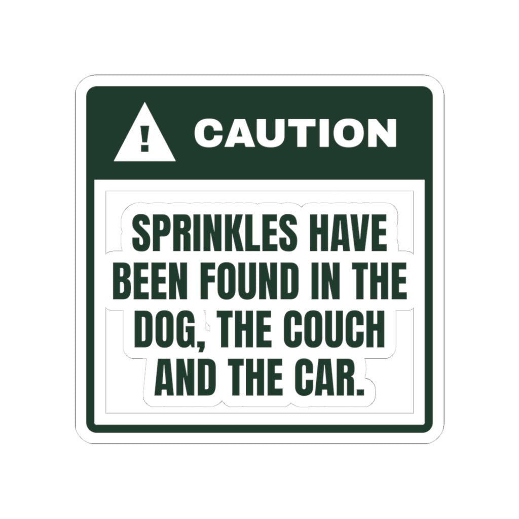 Funny Christmas Sticker Sprinkles Everywhere Even The Car For Bakers