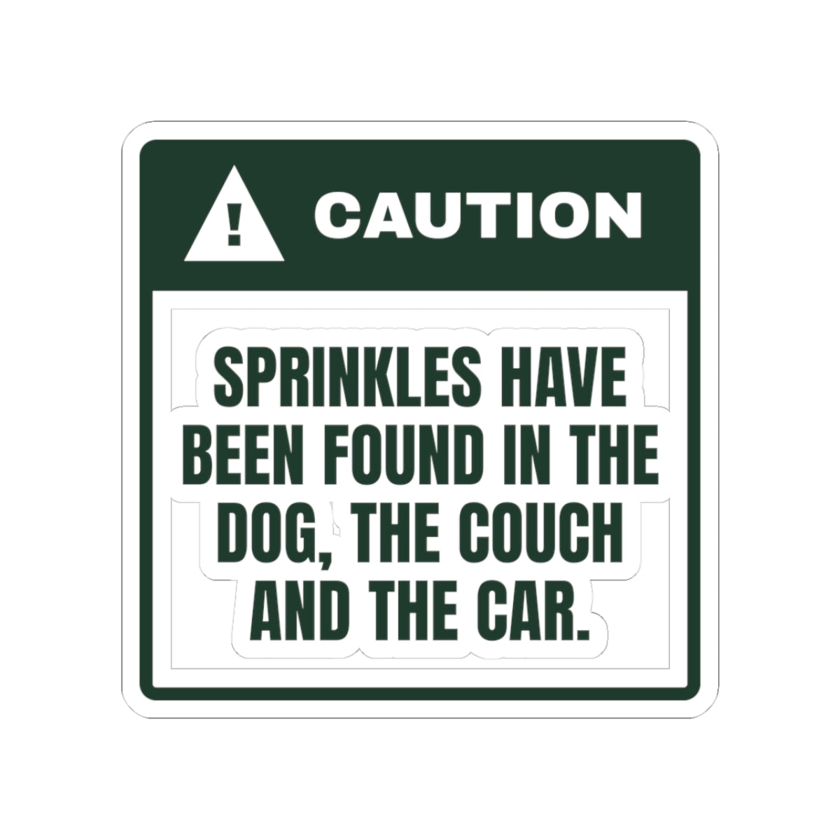 Funny Christmas Sticker Sprinkles Everywhere Even The Car For Bakers
