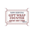Funny Christmas Sticker Gift Wrap Counter Ticket For Holiday Shoppers