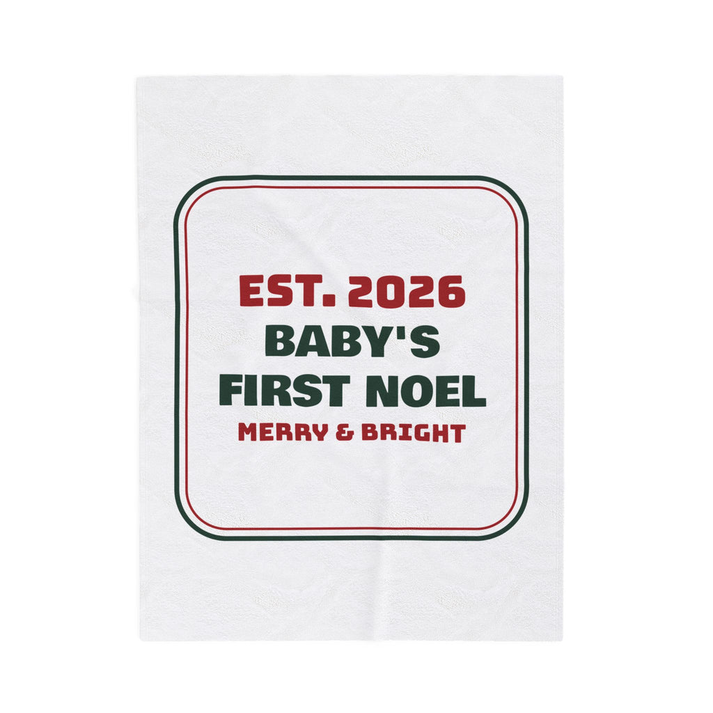 Christmas Throw Blanket Baby's First Noel Est 2026 For New Moms And Dads