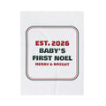 Christmas Throw Blanket Baby's First Noel Est 2026 For New Moms And Dads