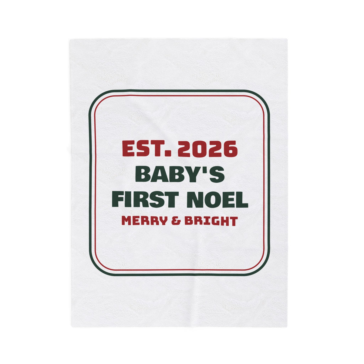 Christmas Throw Blanket Baby's First Noel Est 2026 For New Moms And Dads