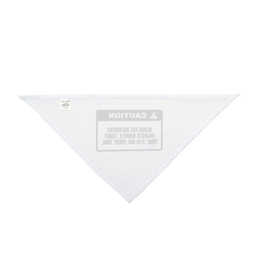 Black Cat Warning Dog Bandana 2am Object Relocation For Cat Owners