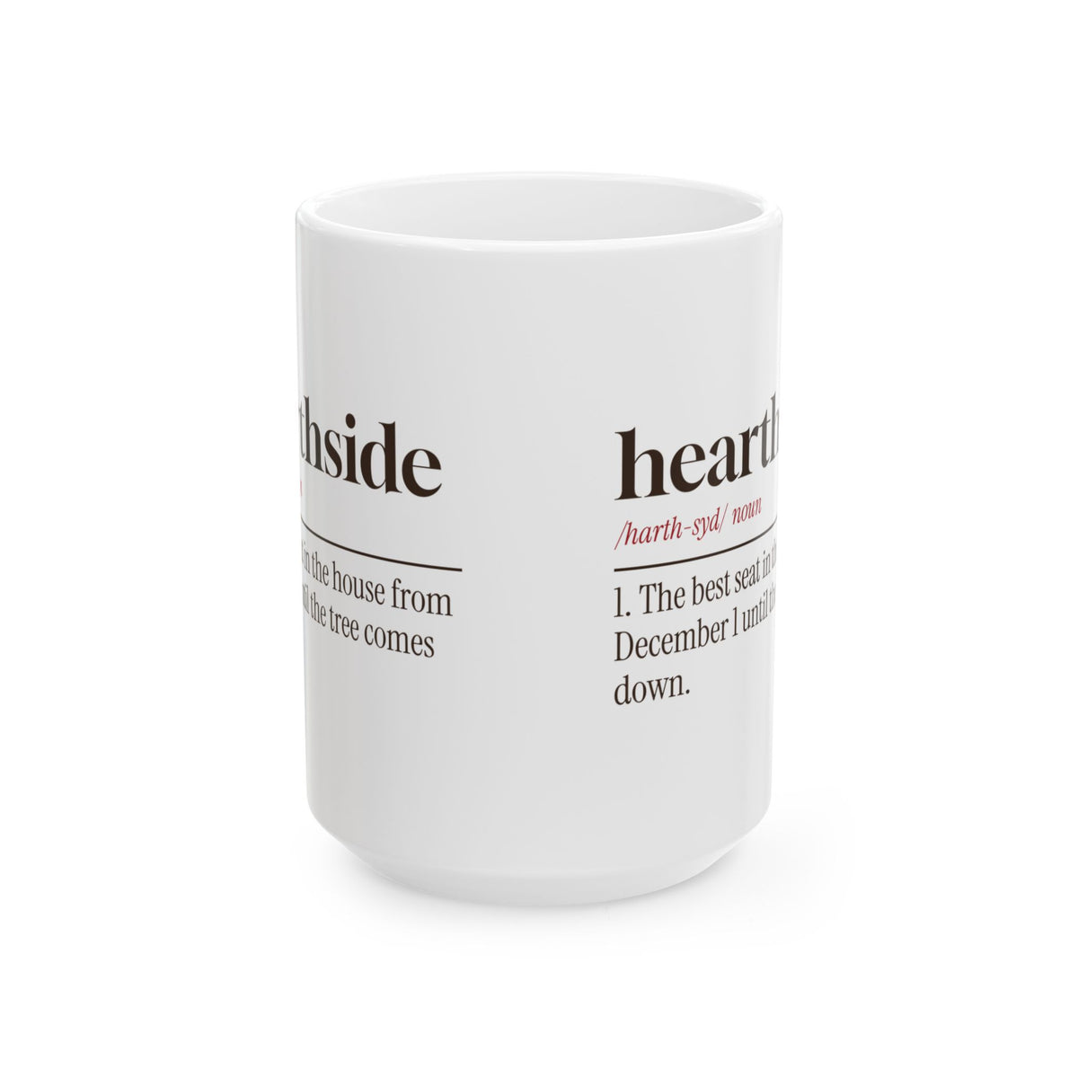 Christmas Coffee Mug Hearthside Dictionary Definition