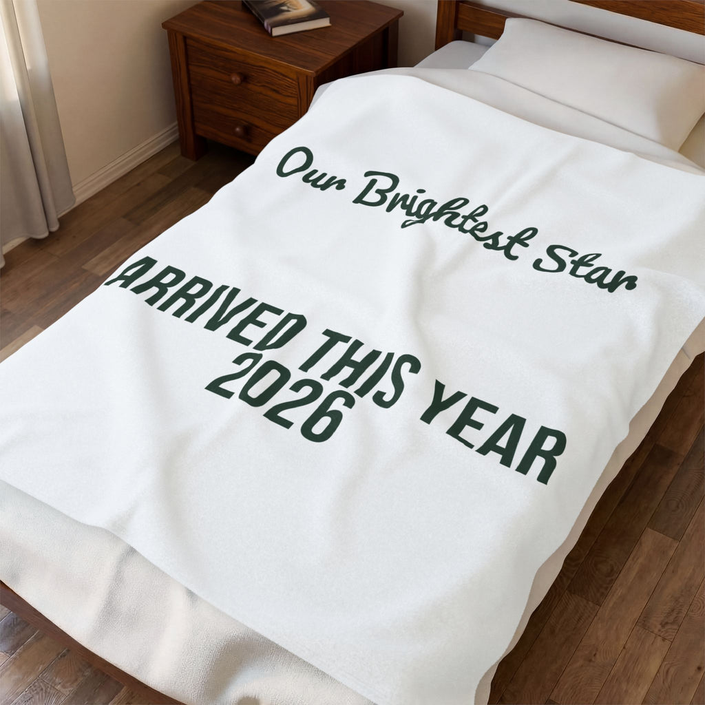 Baby's First Christmas Throw Blanket Our Brightest Star Arrived 2026