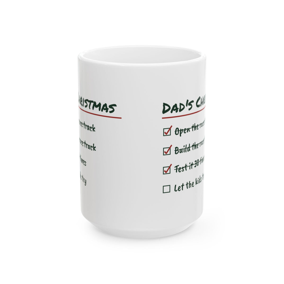 Funny Christmas Coffee Mug Dad's Christmas Let The Kids Try For Dad