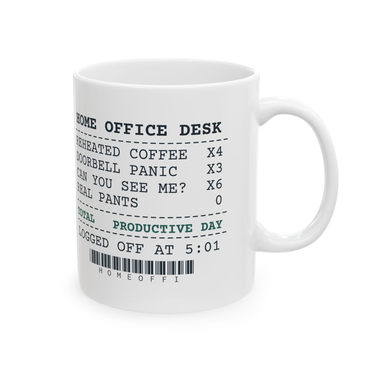 Funny Work From Home Coffee Mug Home Office Receipt For Remote Workers