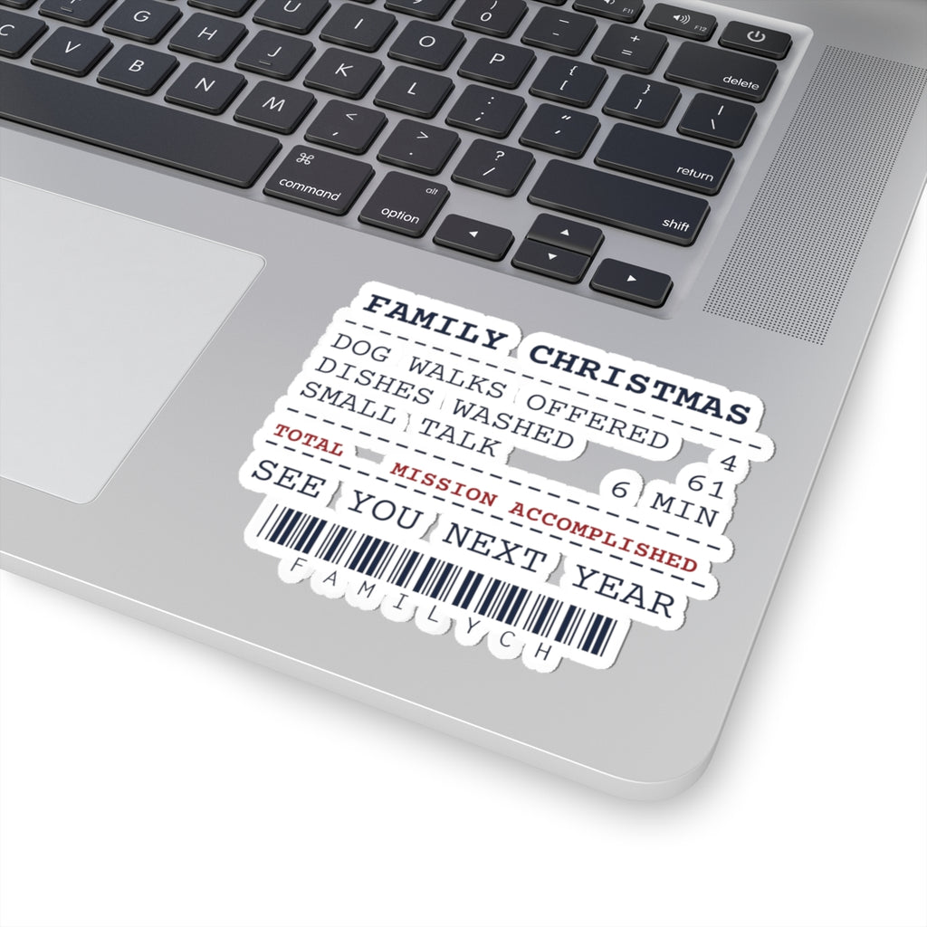 Funny Introvert Christmas Sticker Washed Every Dish To Avoid Talking