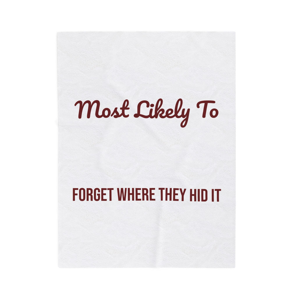 Funny Christmas Family Throw Blanket Most Likely To Forget Where They Hid