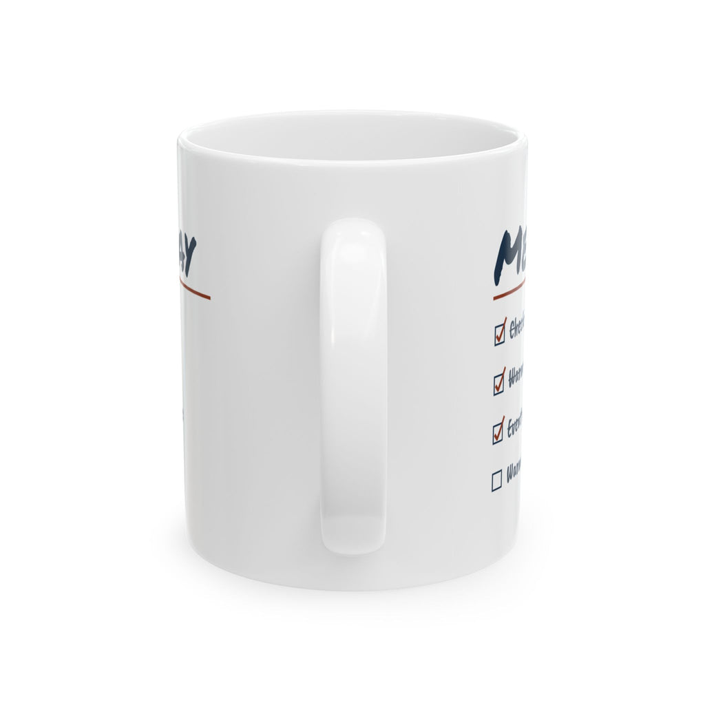 Funny Track Coffee Mug Meet Day Checklist Warm Up Again