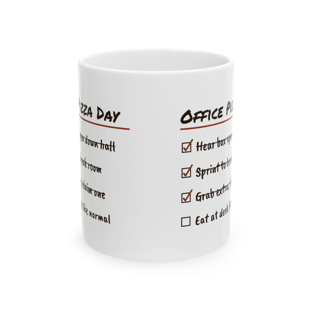 Office Pizza Day Checklist Coffee Mug For Coworkers