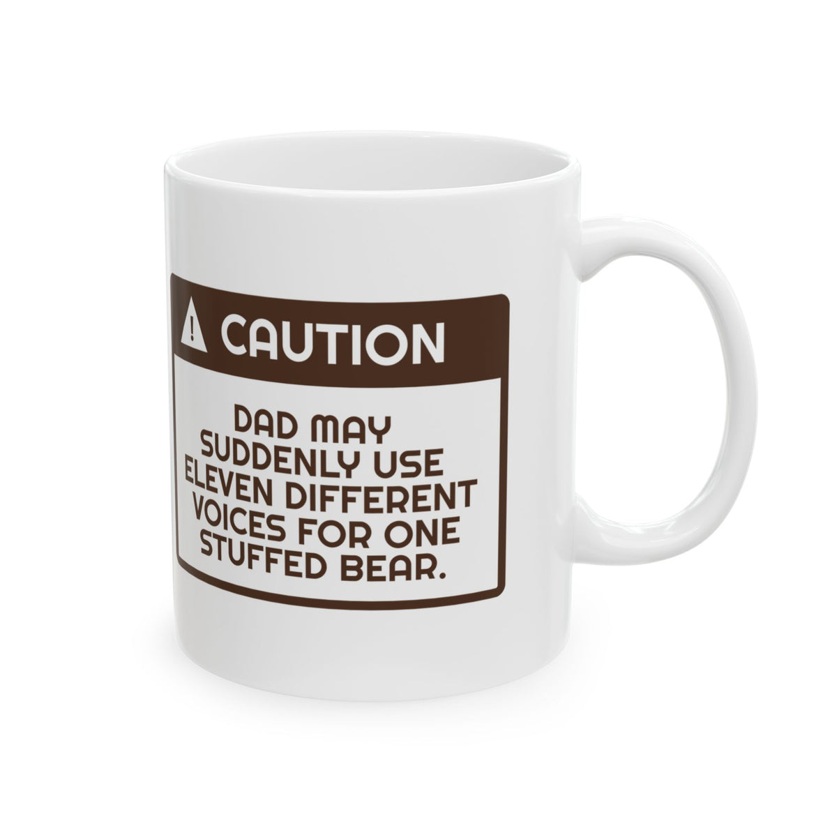 New Dad Mug Caution Eleven Silly Voices For Dads