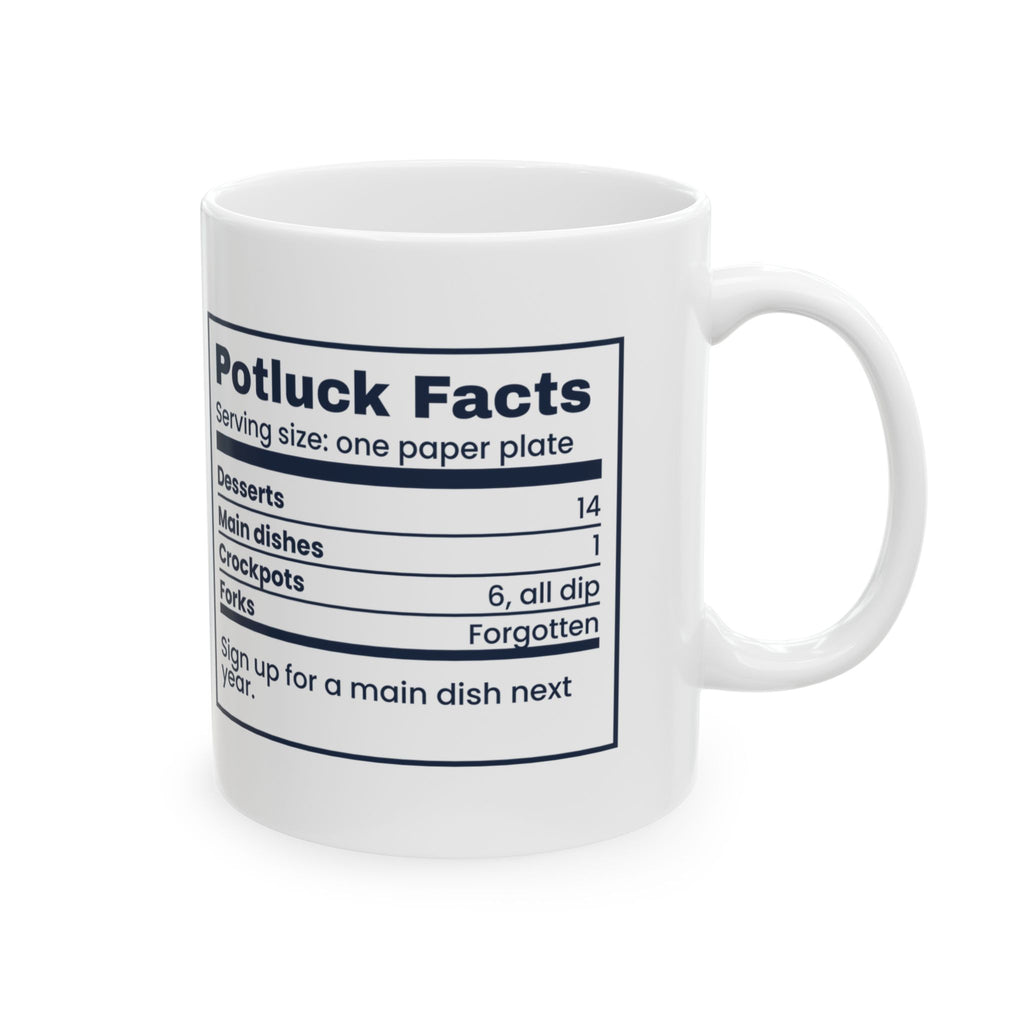 Funny Office Christmas Potluck Coffee Mug Potluck Nutrition Facts