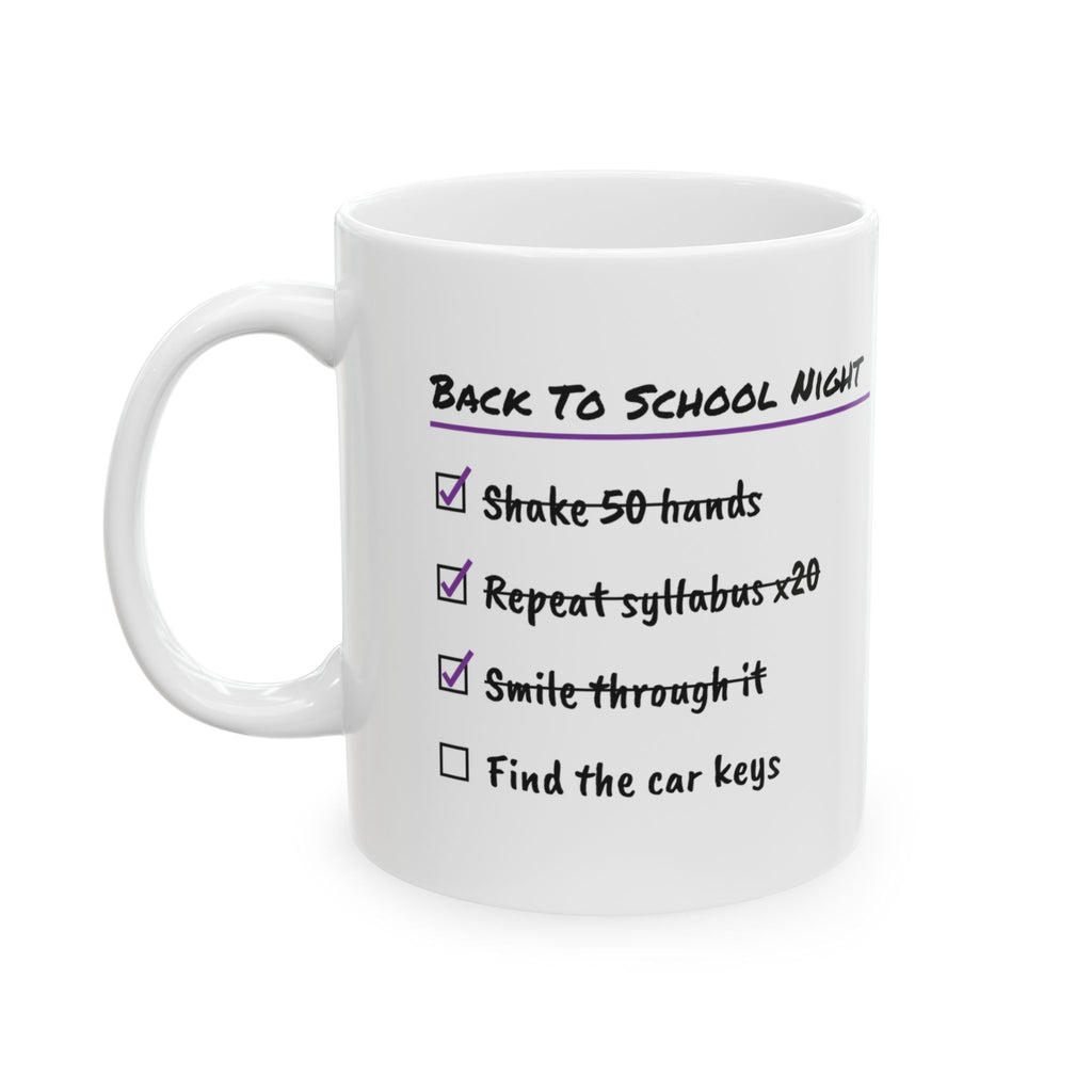 Funny Teacher Coffee Mug Back To School Night Checklist For Teachers