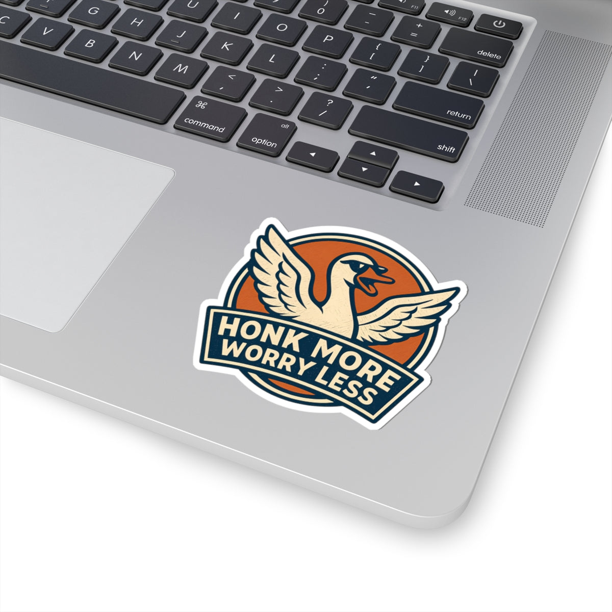 Funny Goose Honk More Worry Less Silly Bird Lover Sticker