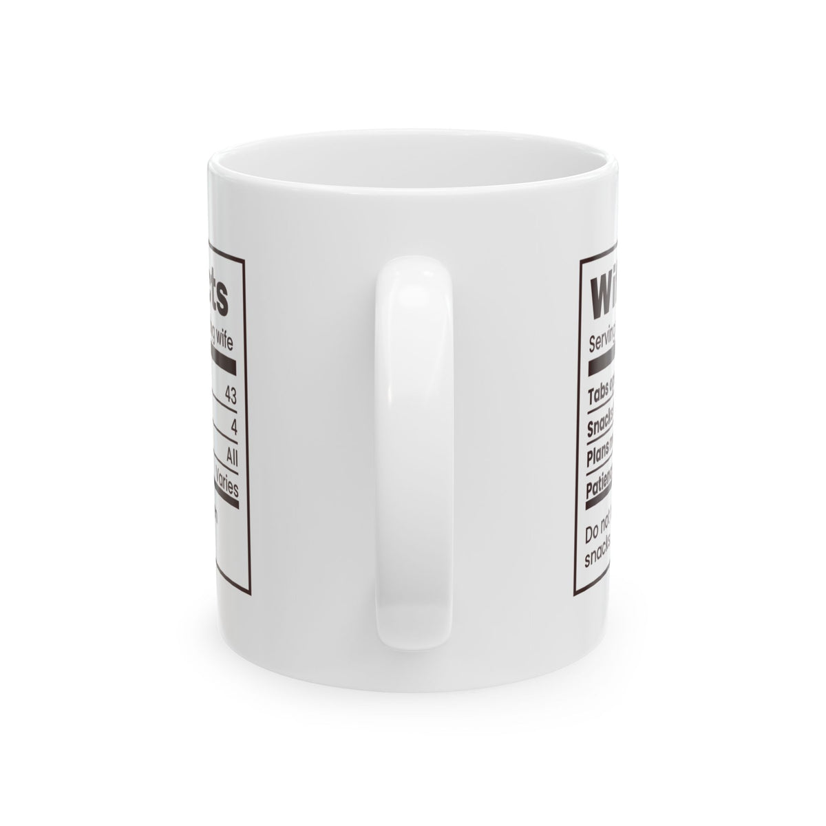 Funny Wife Coffee Mug Wife Facts Nutrition Label
