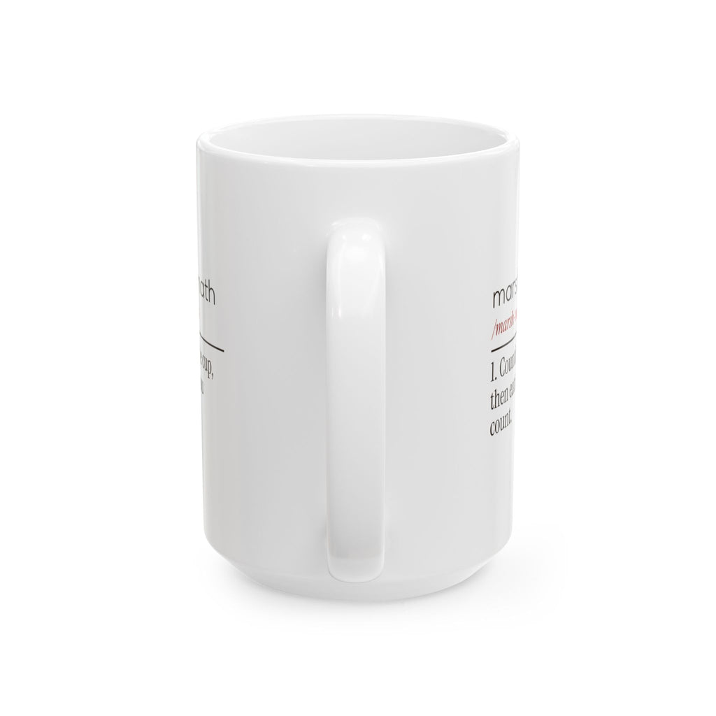 Funny Hot Cocoa Coffee Mug Marshmallow Math Dictionary Definition