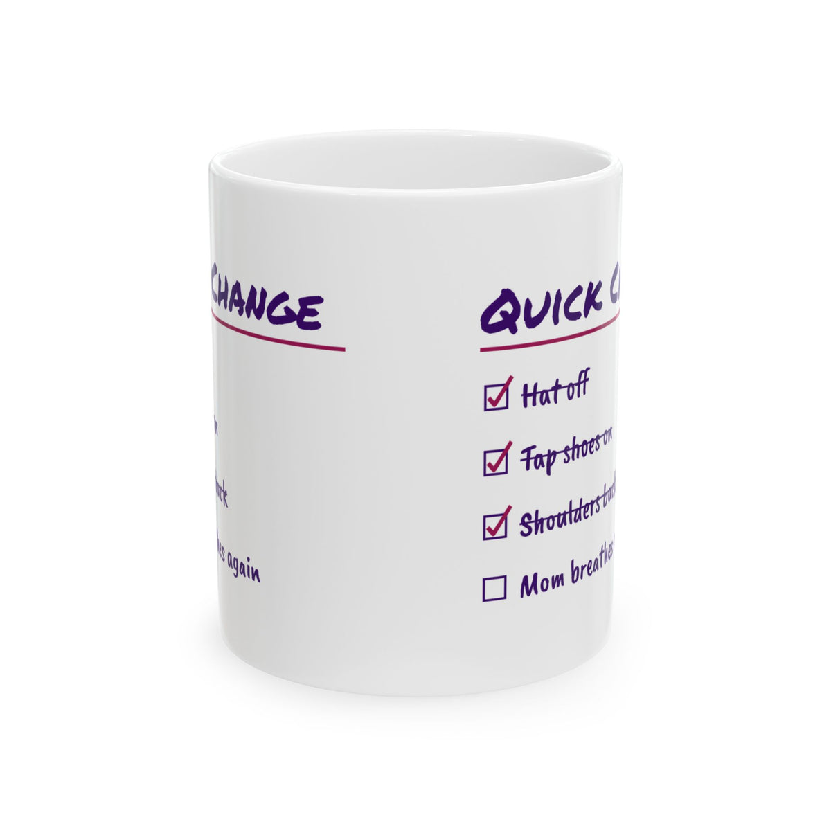 Funny Dance Mom Coffee Mug Quick Change Checklist