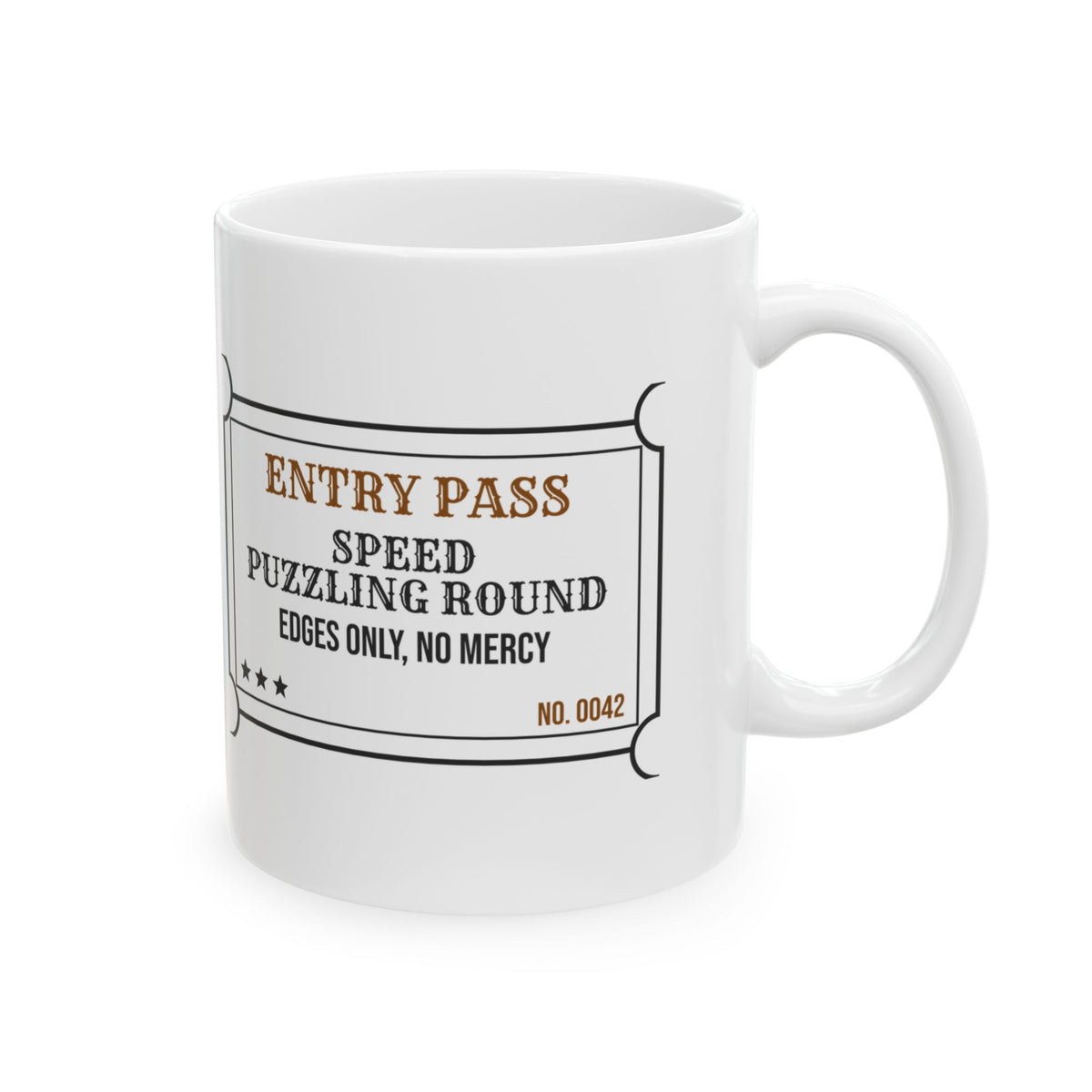 Speed Puzzling Coffee Mug Edges Only No Mercy