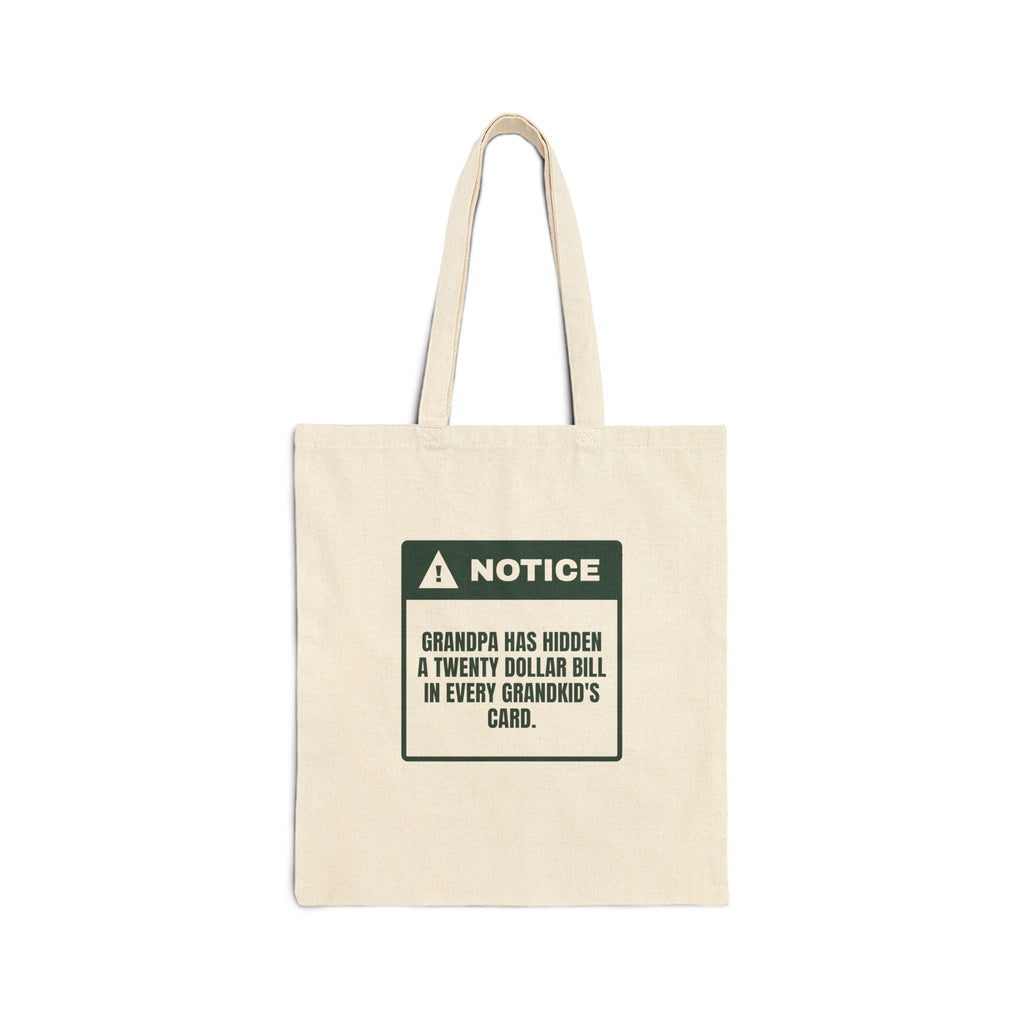 Funny Christmas Grandpa Tote Bag A Twenty In Every Card Love Grandpa