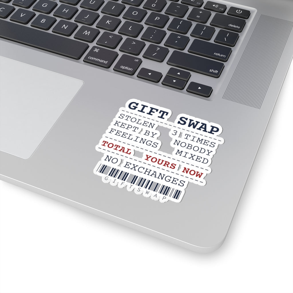 Funny White Elephant Sticker Stolen Then Abandoned Yours Now