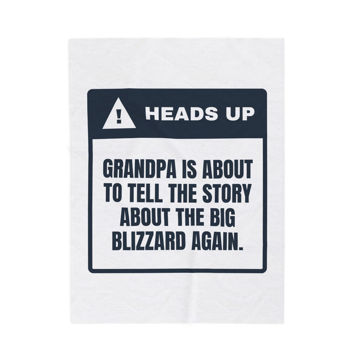 Funny Grandpa Christmas Throw Blanket Big Blizzard Story Coming Up Again