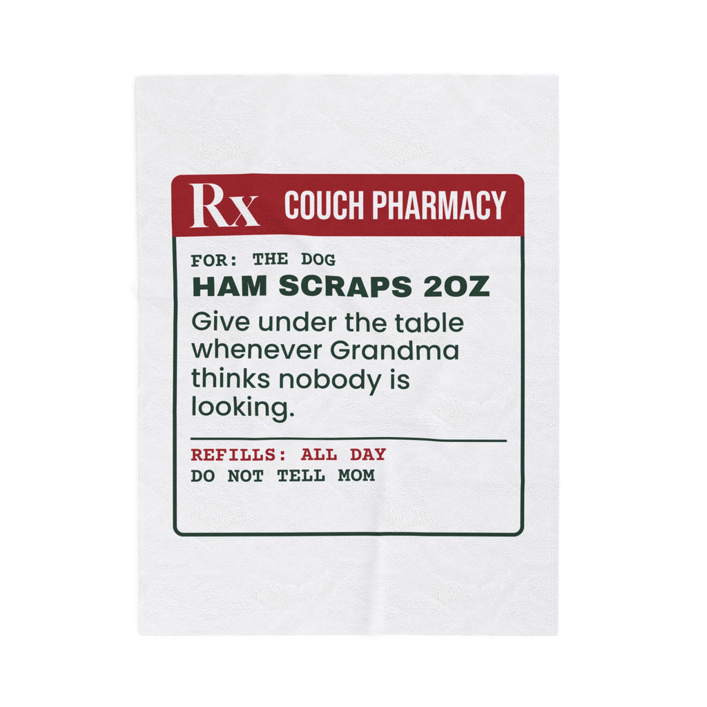 Funny Christmas Throw Blanket Ham Scraps 2oz Under The Table For Dog Lovers